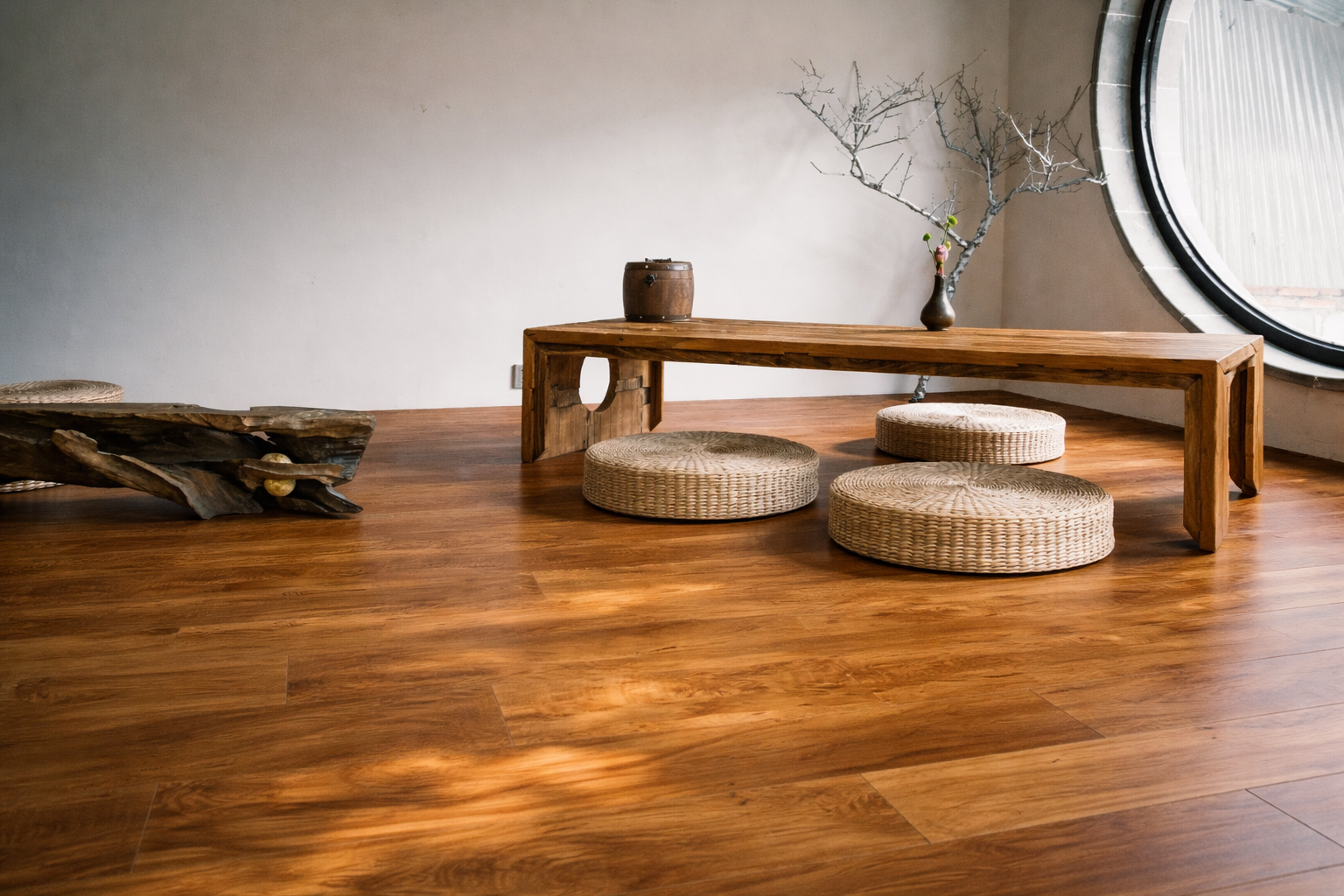 Teak flooring sample
