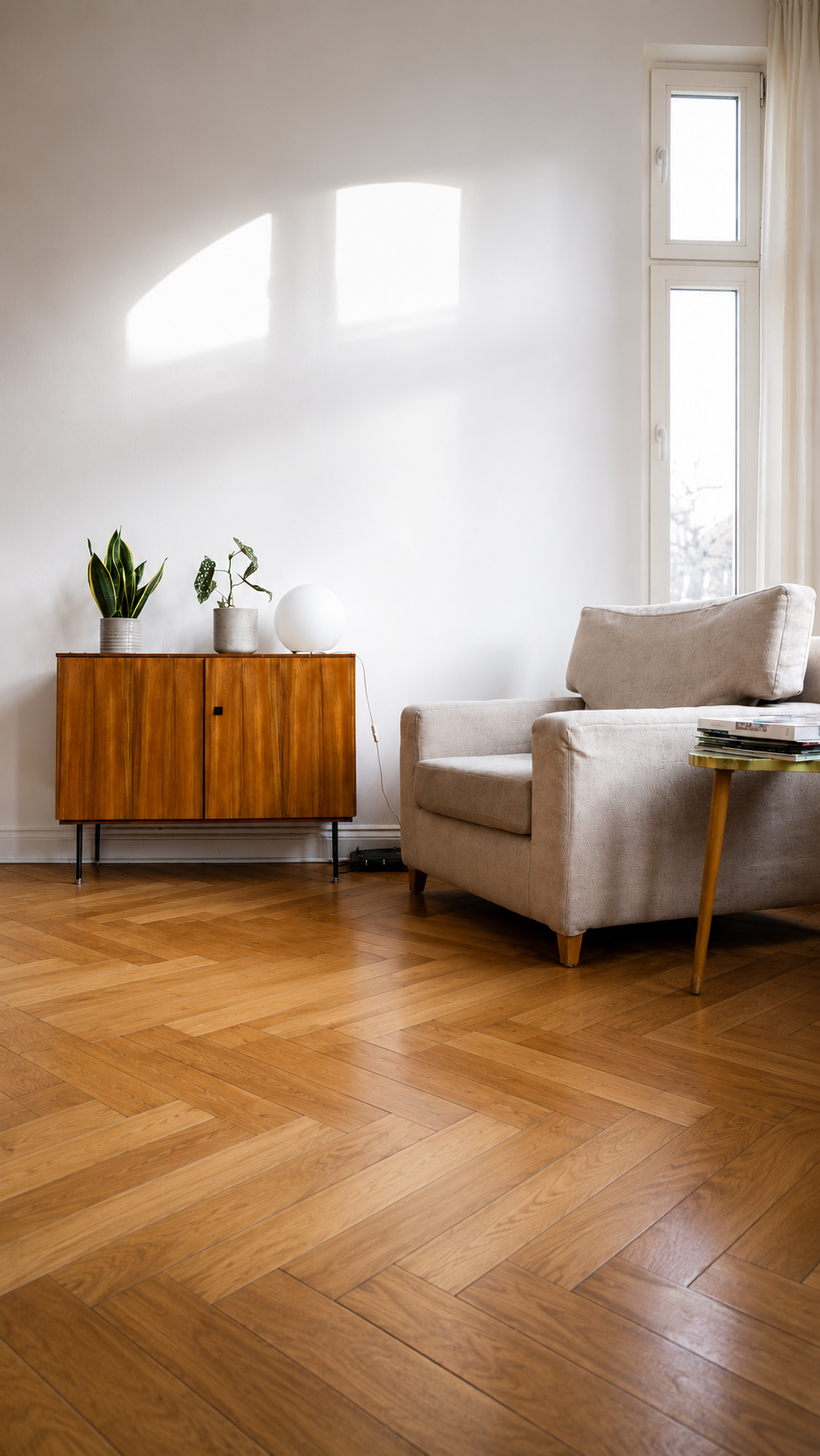 Matte wood floor finish